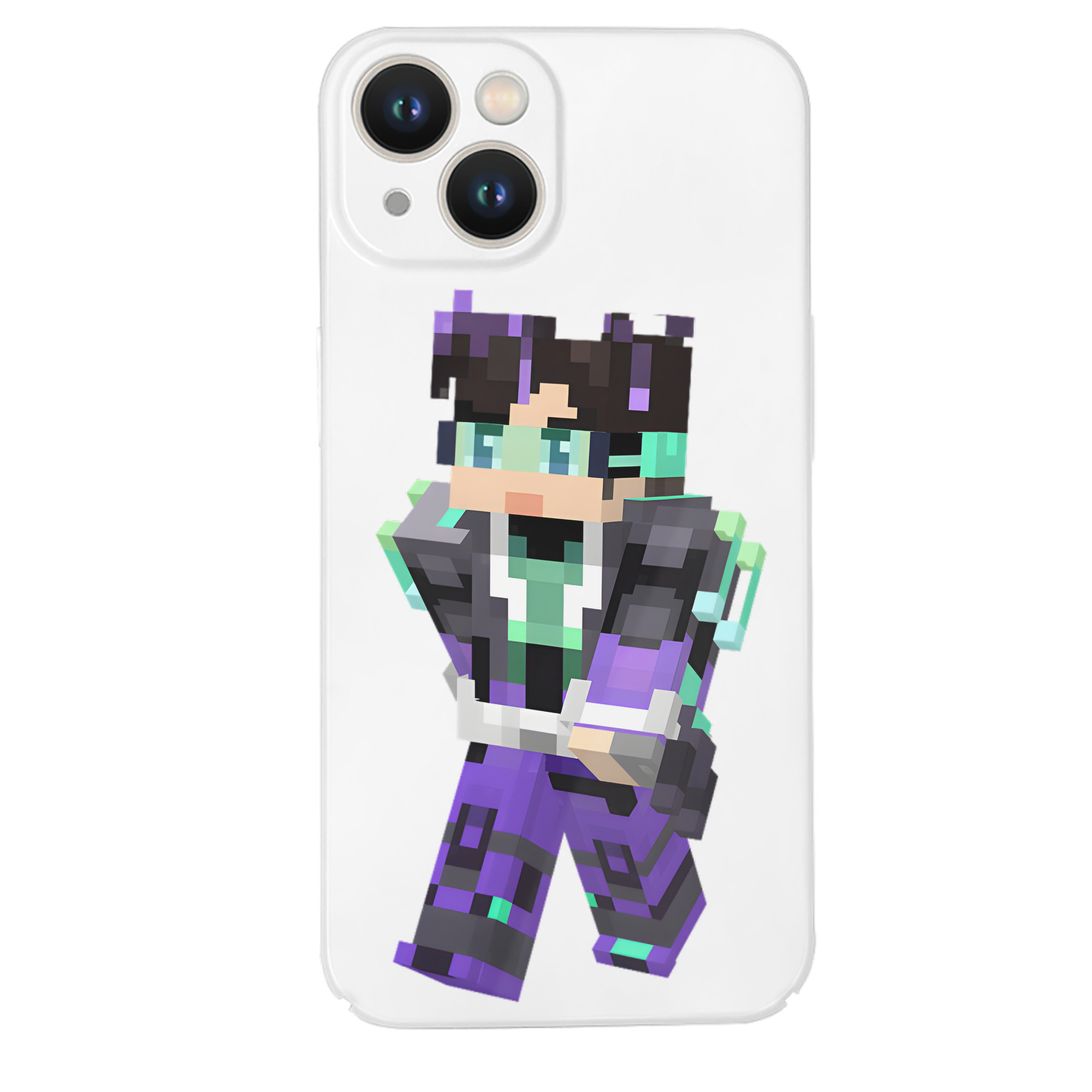 （画像用） マインクラフト ブロックの世界 Minecraft MC Block world 【iPhone 14シリーズ対応】ハードケース